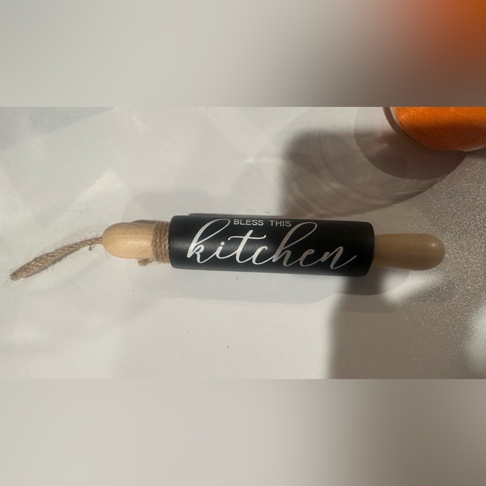 Bless this Kitchen / Blessed mini rolling pins tier tray decor, Asst